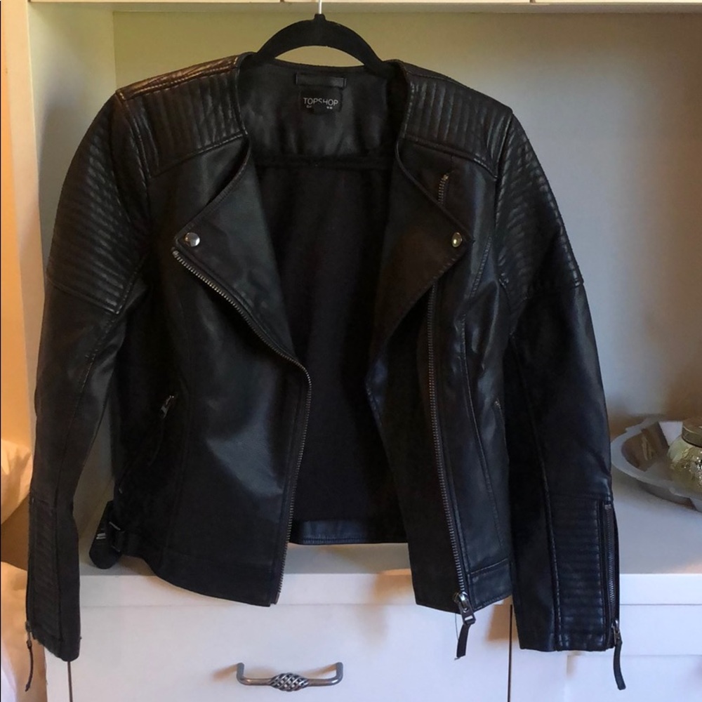 TOPSHOP Black Leather Jacket